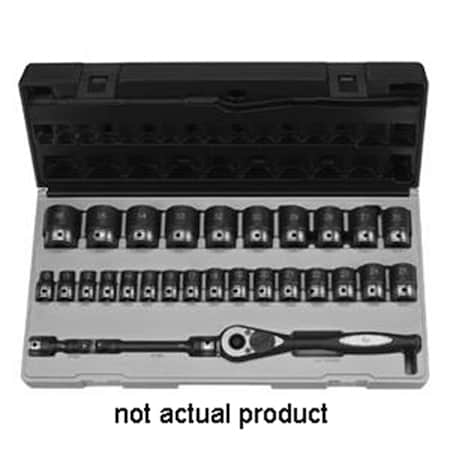 Grey Pneumatic 1/2" Drive, 6-Point Metric Socket, 1/2" Drive x 21mm Standard Duo-Socket - 6 Point 82021M